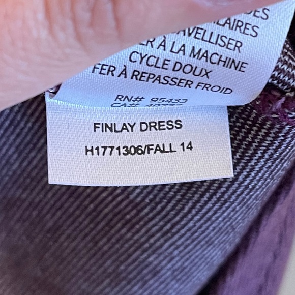 Horny Toad Finlay Faux Wrap Long Sleeve Dress in Burgundy Size X Large - Picture 8 of 9